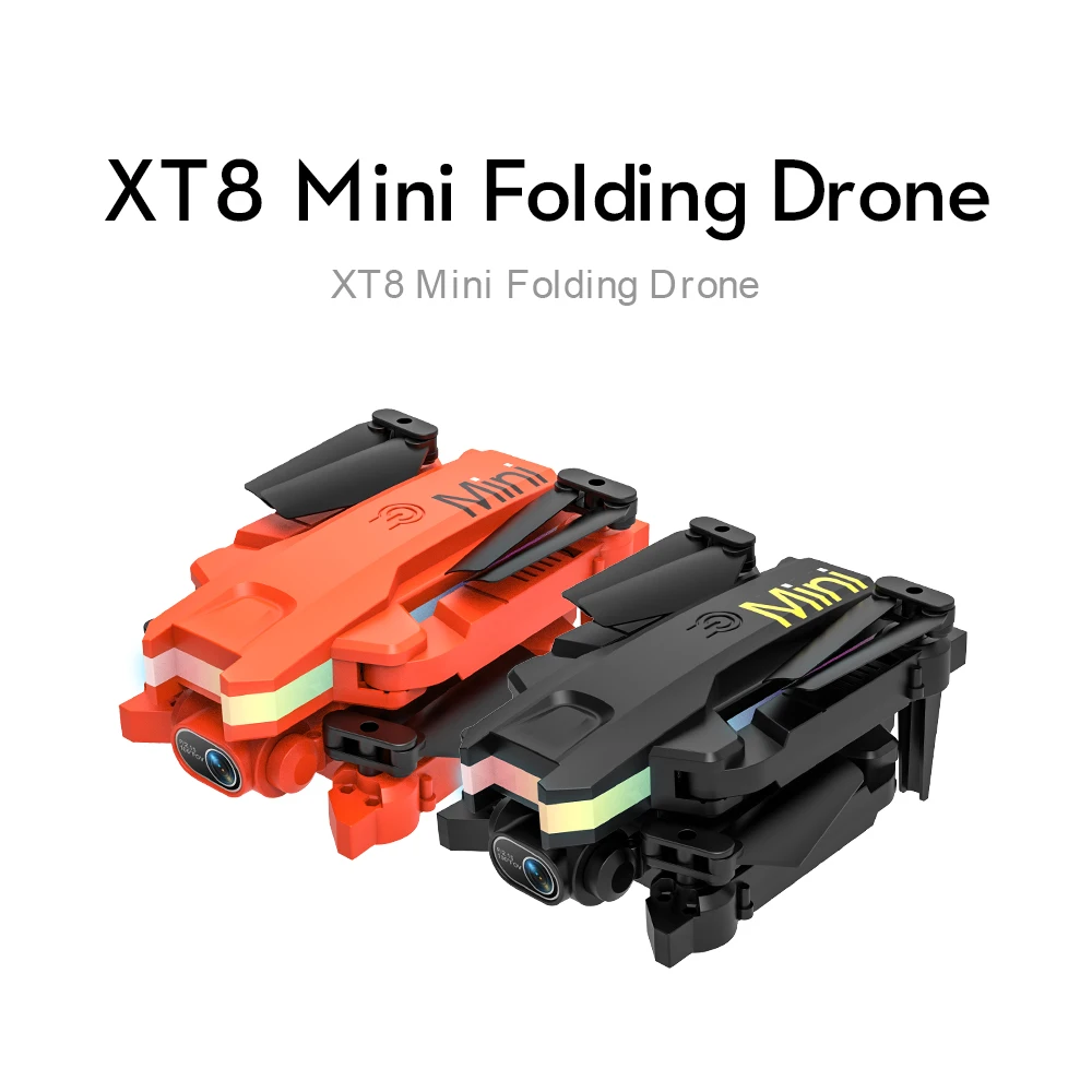 XT8 Mini Drone 4K Professional HD Camera WIFI FPV Air Pressure RC Plane Fixed Altitude Foldable Quadcopter RC Helicopter Toys