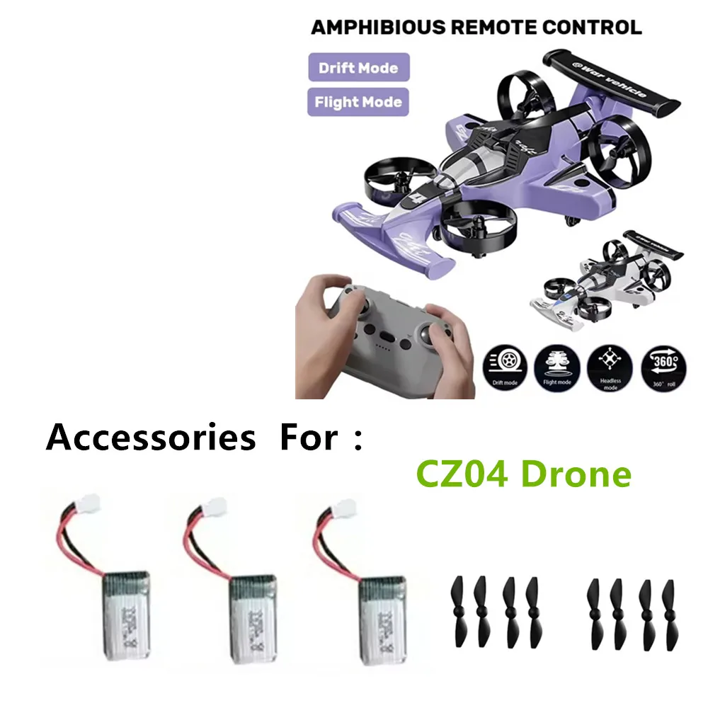 Batterie de Drone CZ04, accessoires originaux, lame d'hélice, câble de chargement, utilisation pour pièces d'avion RC CZ04