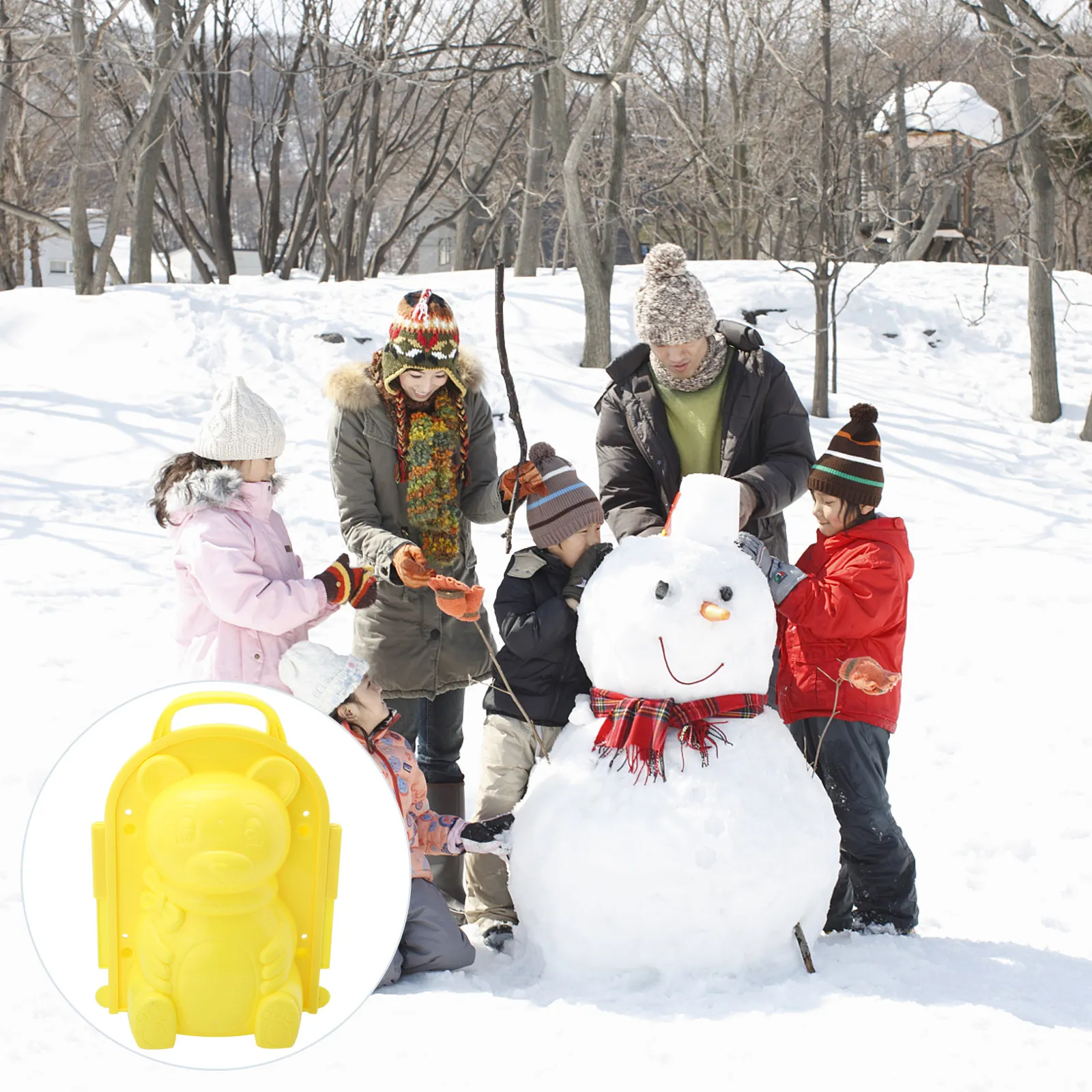 

Набор из 2-х форм для снеговиков: уличный зимний инструмент для детей, взрослых и всей семьи, креативная форма для игр на снегу