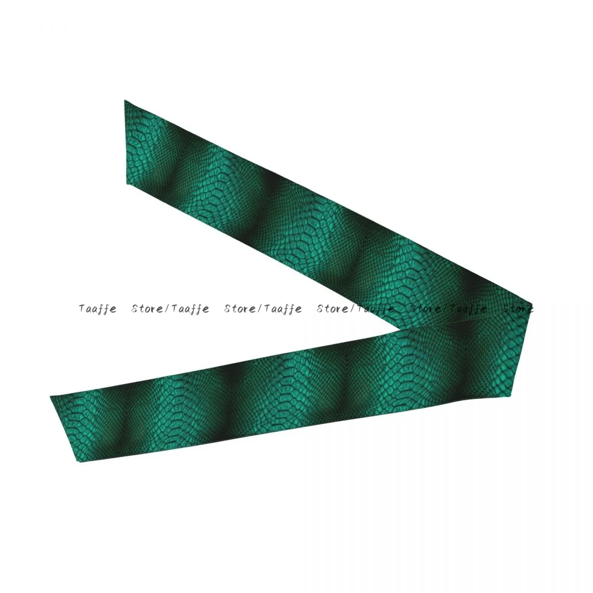 Tie Headbands Green Snake Skin Texture Sports Head Band Athletic Sweatband Bandana Sweat Wicking