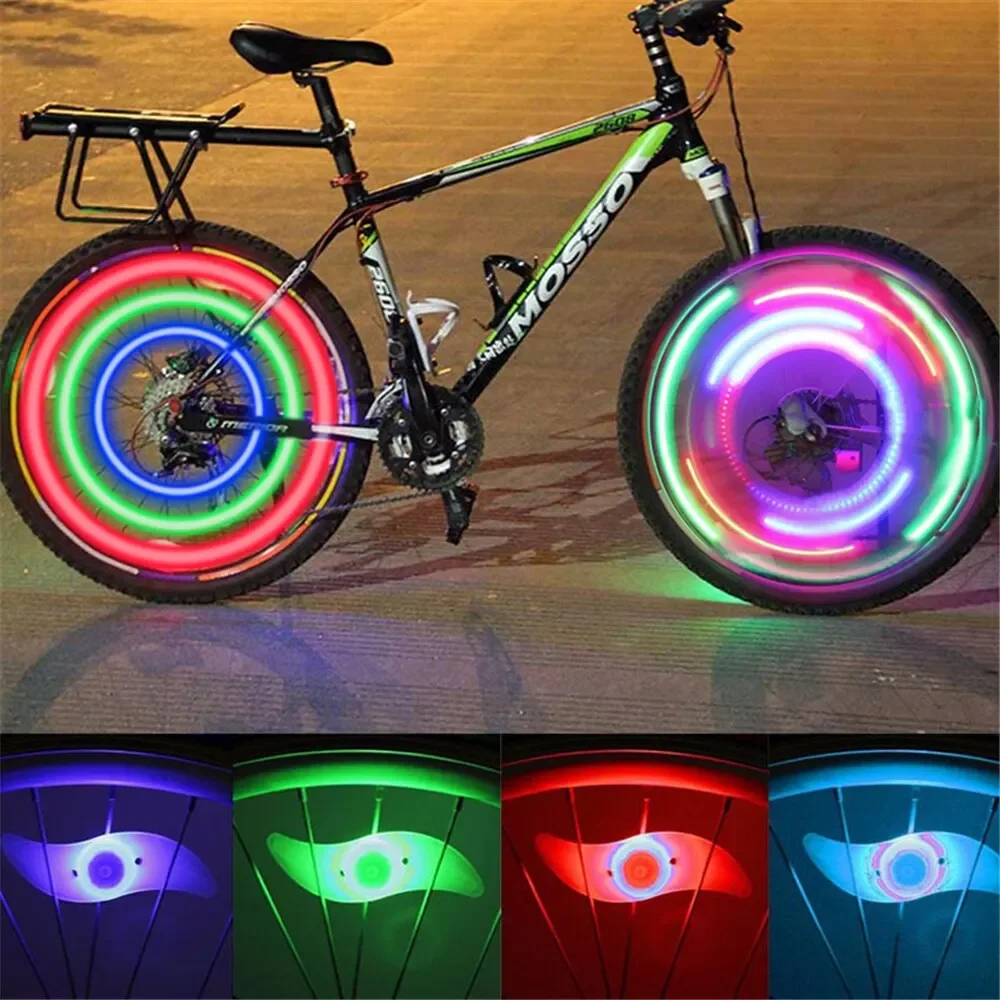 Bike Wheel Spoke Light Tire Lights 3 Mode LED Waterproof Bike Safety Warning Easy To Install Bicycle Accessories with Battery