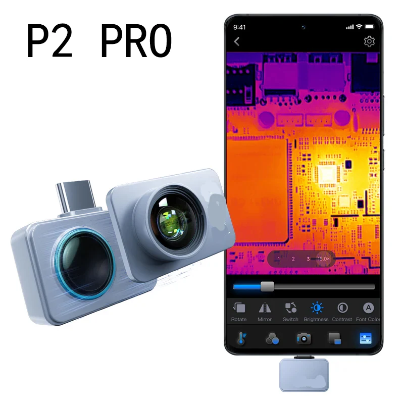 Câmera Térmica Thermal Master P2 Pro 256x192 Compatível com iPhone IOS Android Sensor CMOS Imager Infravermelho Termográfico
