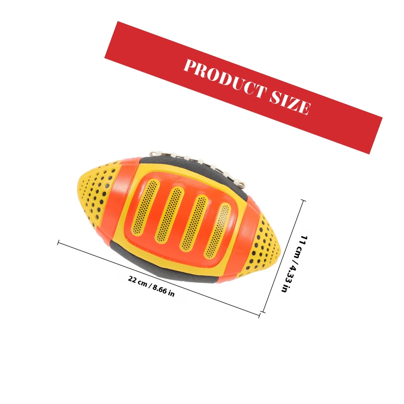 1pc Ball Elastic Pu Training Ball For Hand-Eye Coordination Rugby Outdoor School Sports Rugby