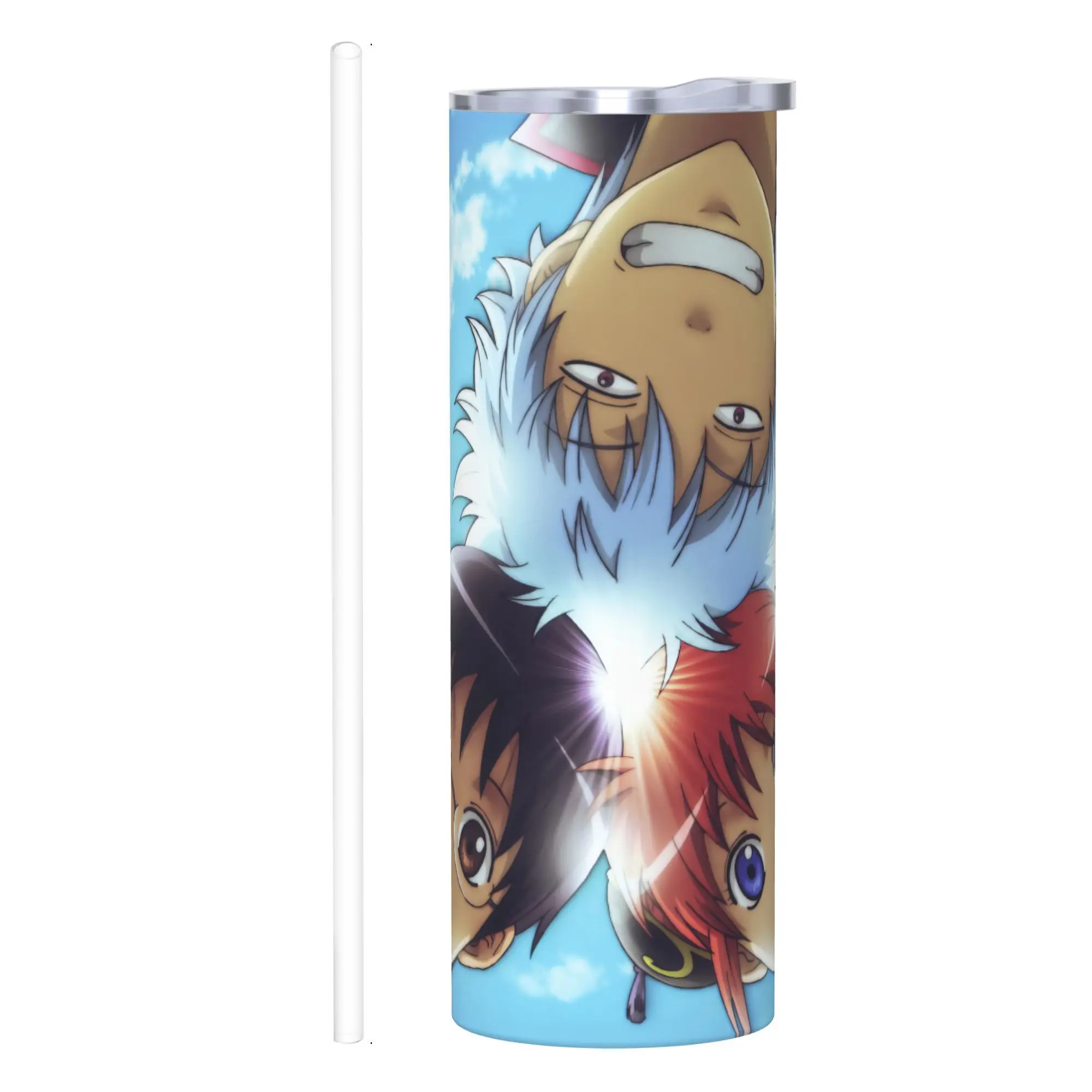 

Stainless 20oz Anime Insulated Cup, Gintama Bottle Stainless Double Wall Insulated Bottles with Straw ​ ​