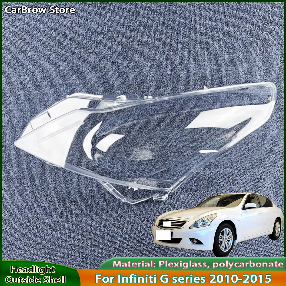 

Headlight Reflector Cover Replacement For Infiniti G series 2010-2015 Car Front Light Assembly Transparent Housing Lens