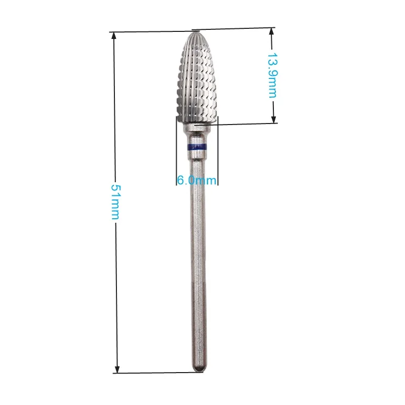 New Large cone helical tooth shape carbide nail drill bit electric nail file drill bit coarse carbide drill 3/32''