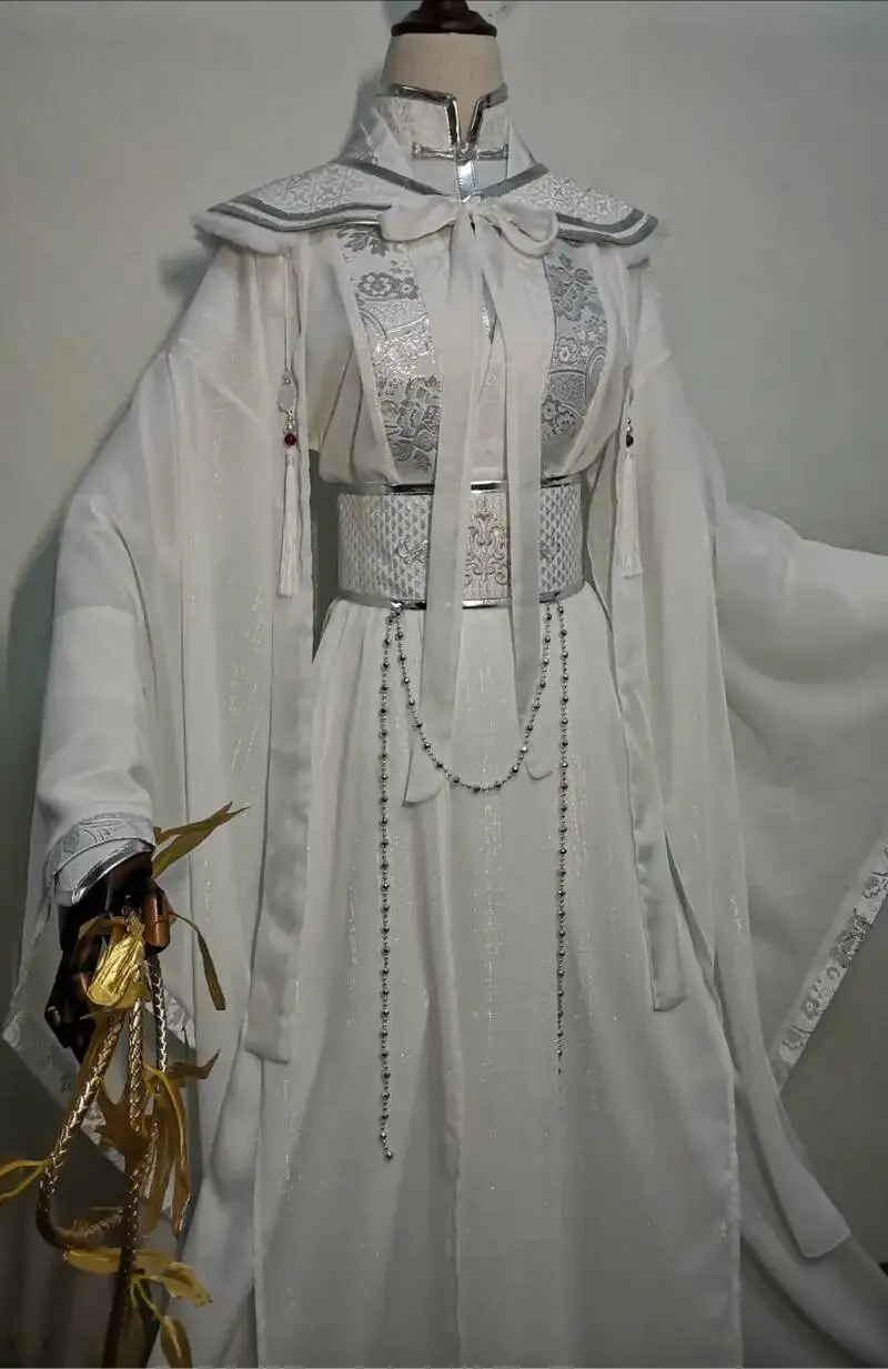 

Ha Anime His Er And White Cat Master Chu Wanning Cosplay Costume TGCF Xie Lian White Clothes Mo Dao Zu Shi Halloween Han Fu