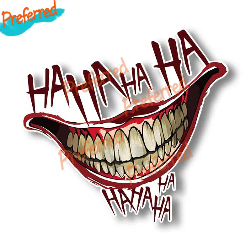 Horror Decals Scary Demon Teeth Helmet Car Stickers Funny Motorcycle Waterproof Camper Car Truck Laptop Bike Vinyl Decals