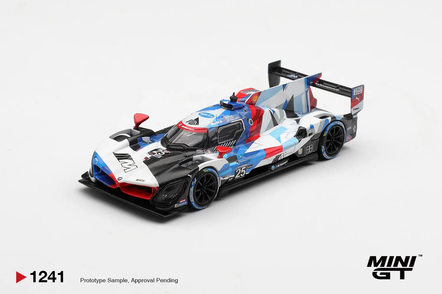 MINIGT 1/64 BMW M Hybrid V8 GTP # 25 BMW M Team RLL MGT01241-CH Coche de juguete de aleación, modelo de metal fundido a presión, juguetes para niños