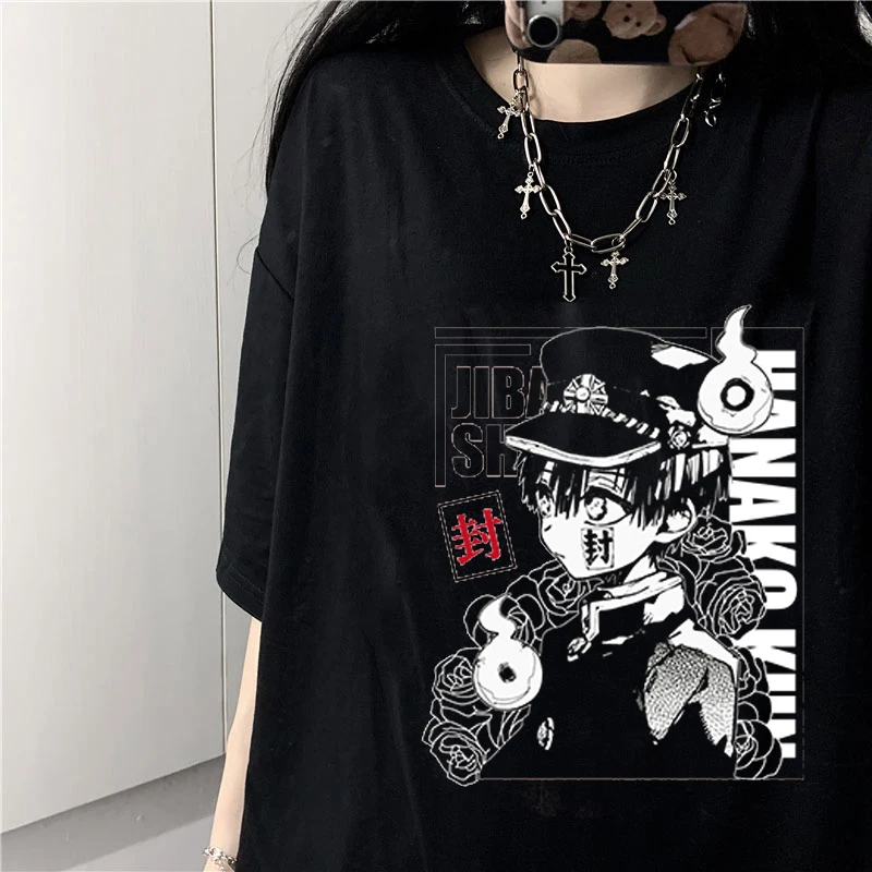 

Harajuku E-girl anime Oversized t-shirt unisex Kawaii comics y2k goth streetwear casual t shirt short sleeve punk Tops women