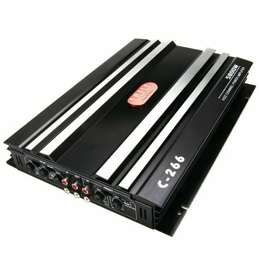 5800W 4 Channel Car Amplifier Stereo Audio Super Bass Subwoofer Power Amp 12V DC Car Amplifier Speaker Auto Accessories