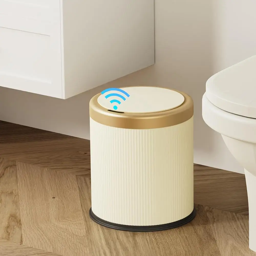 

Bathroom Trash Can Automatic Touchless, Motion Sensor Trash Can for Bathroom, Office, Bedroom, 2.8 Gallon Dog Proof Garbage