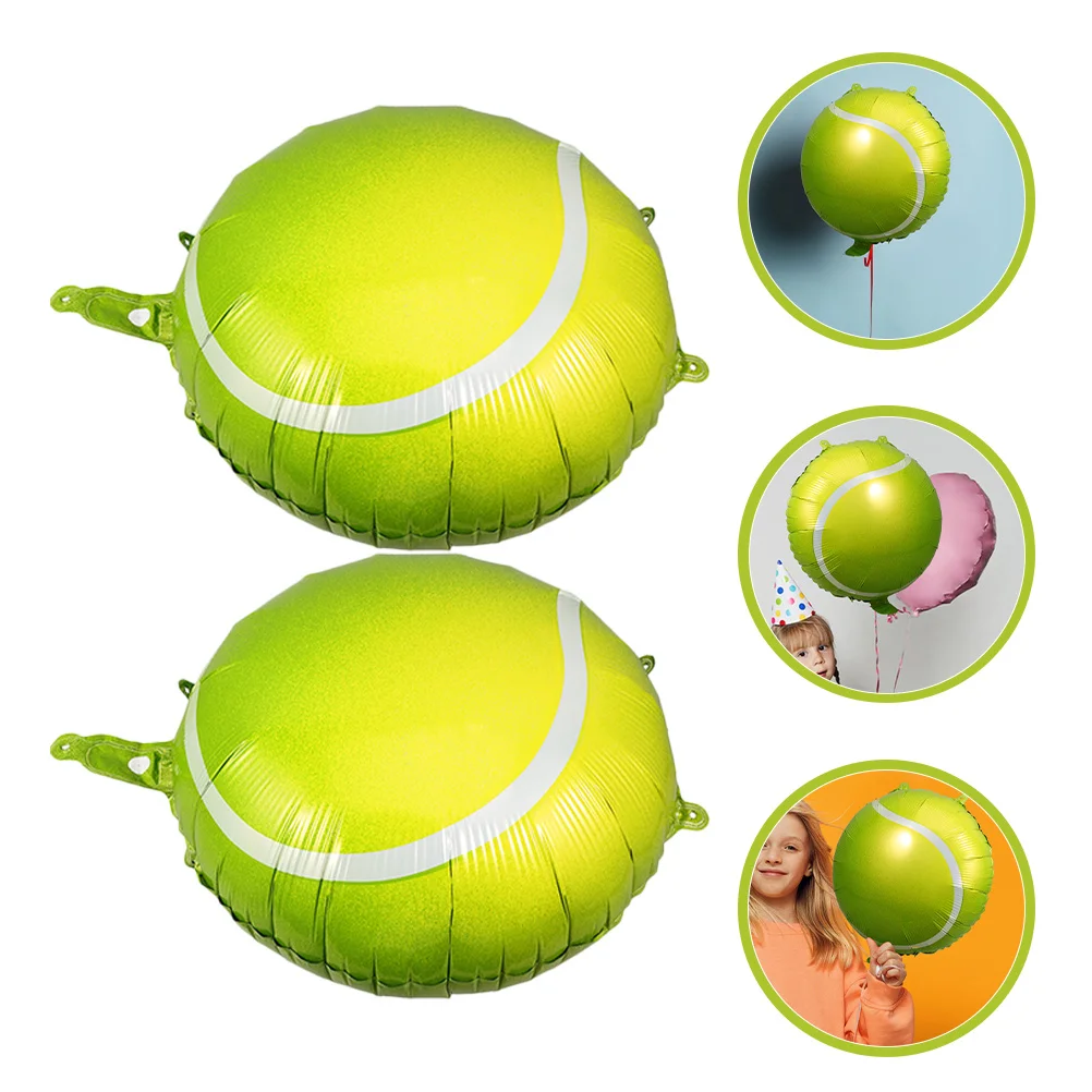 

12Pcs Inflatable Tennis Balloons Foil Hanging Decor for Party Favors Beach Pool Celebration Sports Themed Decoration