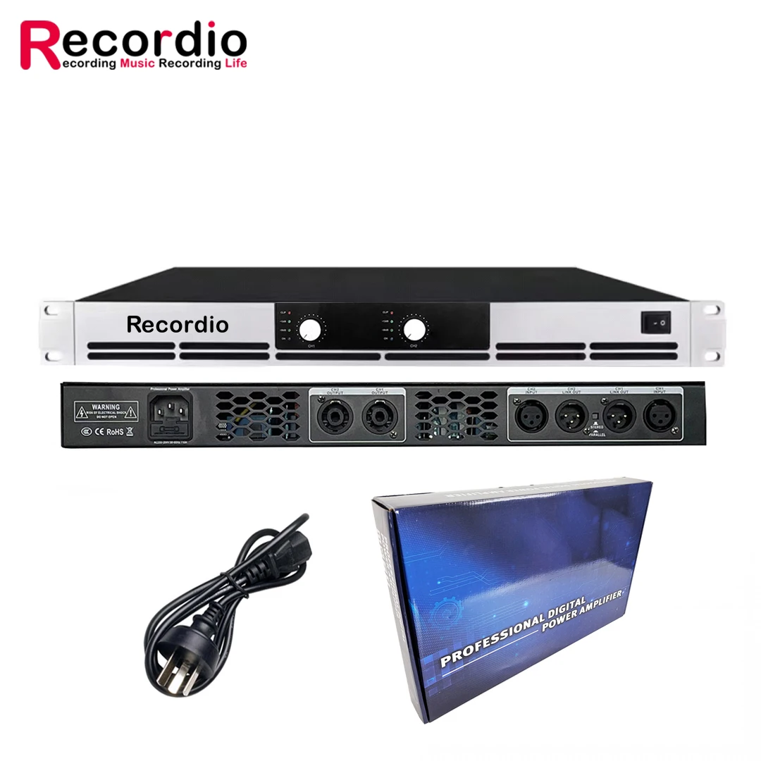 GAP-G12000 Professionale 1200W * 2 Amplificatore di potenza 1U Classe D Suono Amplificatore di potenza digitale Audio domestico Montaggio su rack Amplificatore di potenza stereo