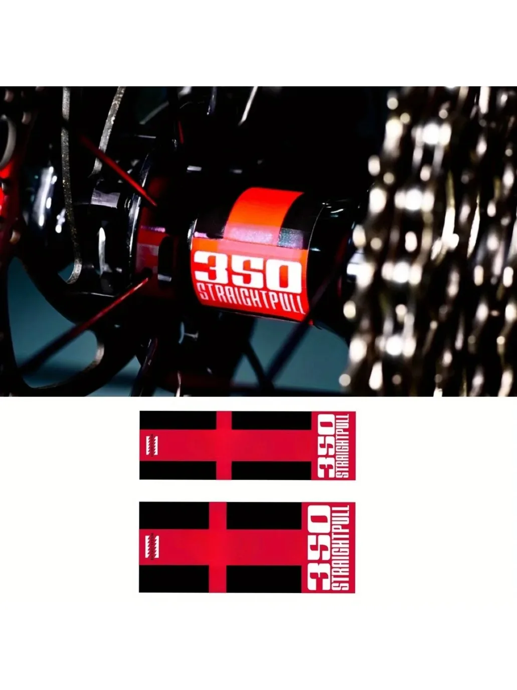 AliExpress NONE 2pcs Suitable for DT Swiss 350 Hub Stickers, Waterproof Bicycle Wheelset Decoration Stickers for Road Bikes,  Wheel Decals