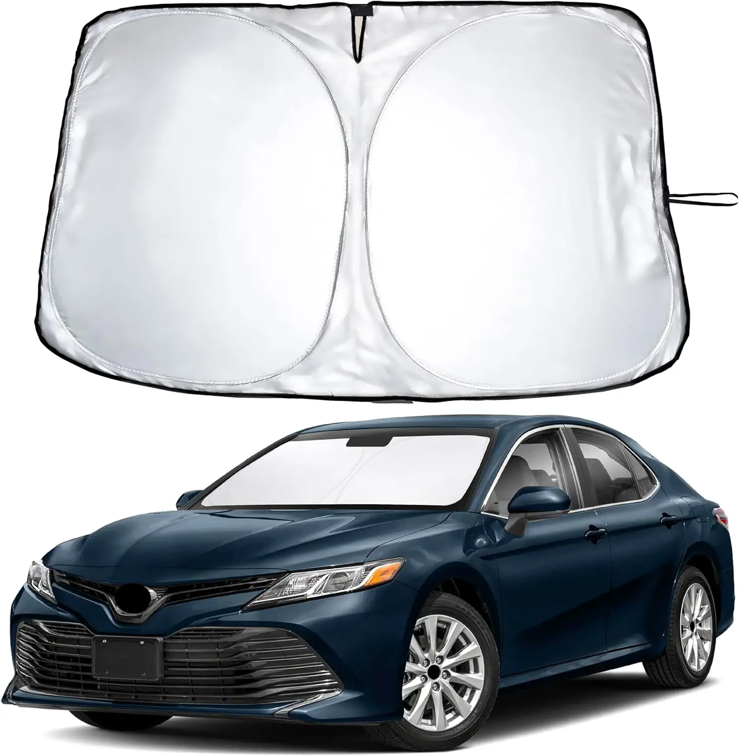 

for Toyota Camry 2012-2017 Car Windshield Sunshade -240T Polyester Material Cars Sun Visor Reflector Blocks UV Rays - Foldable S