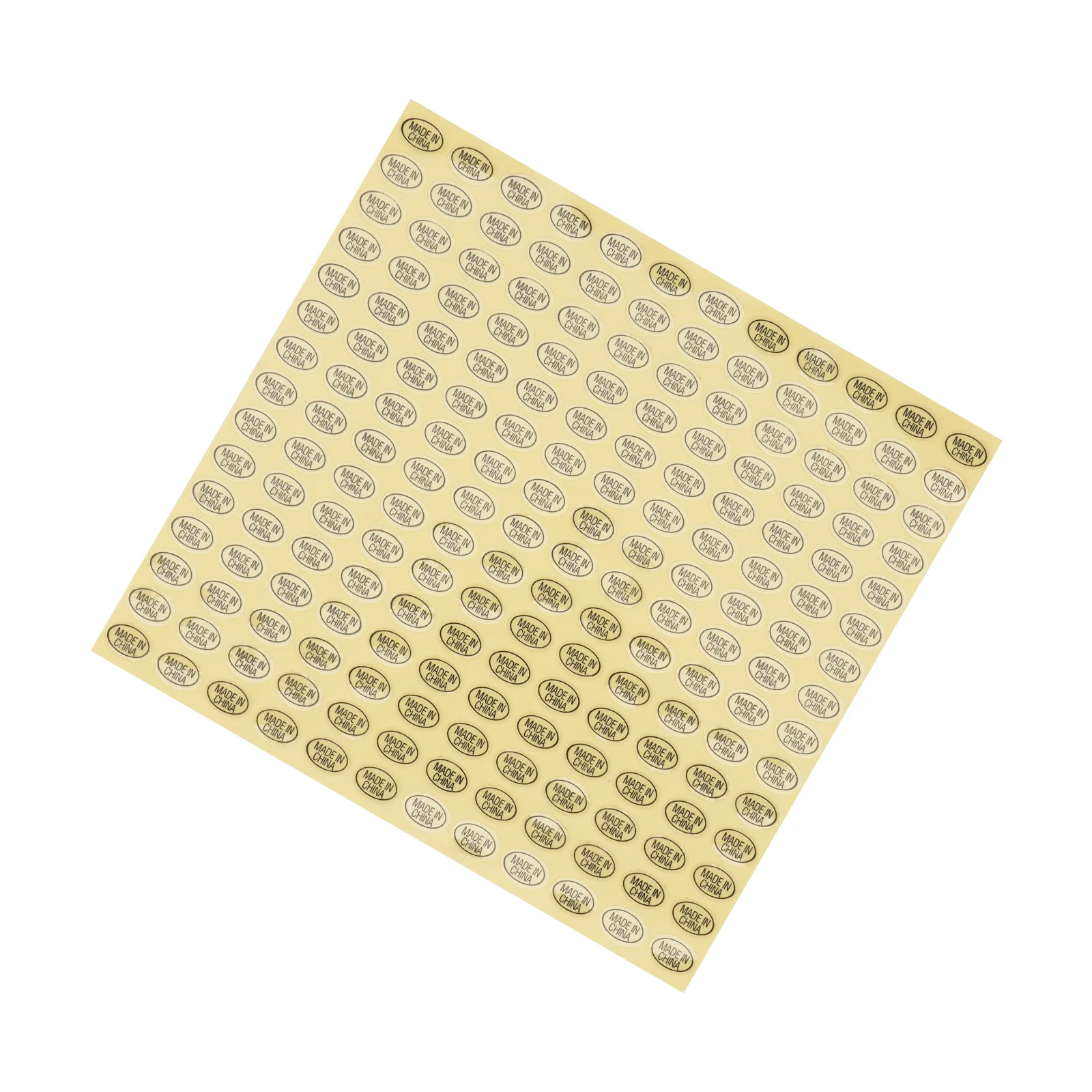 

11700 Pcs Waterproof Stickers Yellow Background Black China Imported Labels Self Adhesive Package Made