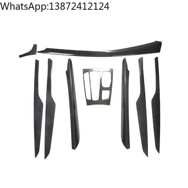 

9PCS Carbon Fiber Car Accessories Interior Kit Cover Trim Sticker for bmw X5 F15 2014-2017