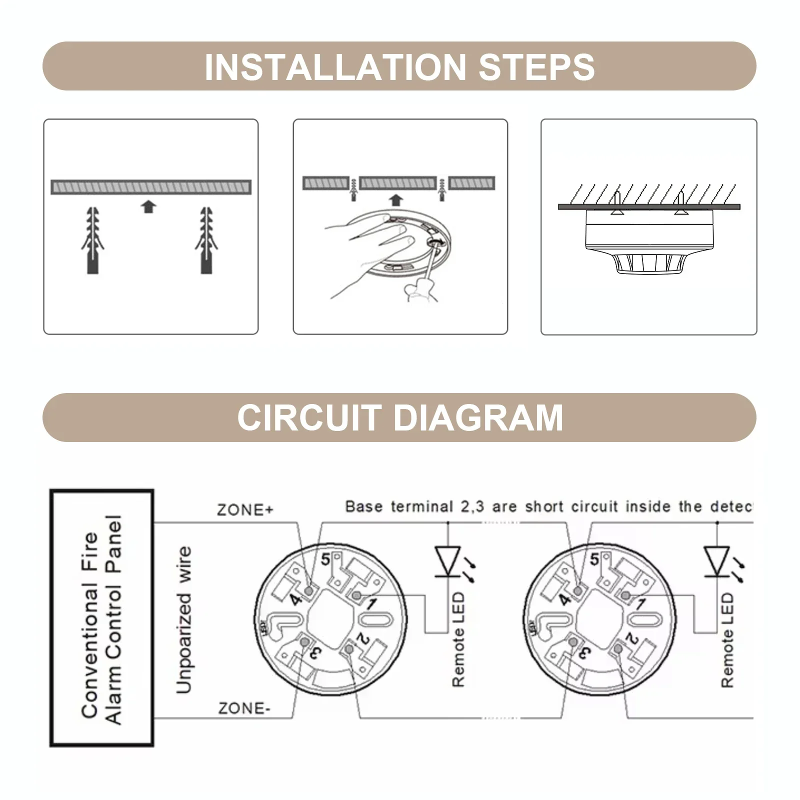 Kabelgebundener Netzwerksensor, Rauchmelder für Host-Komponenten, 910, Rauchmelder-Alarm für industrielles GSM-Alarmsystem