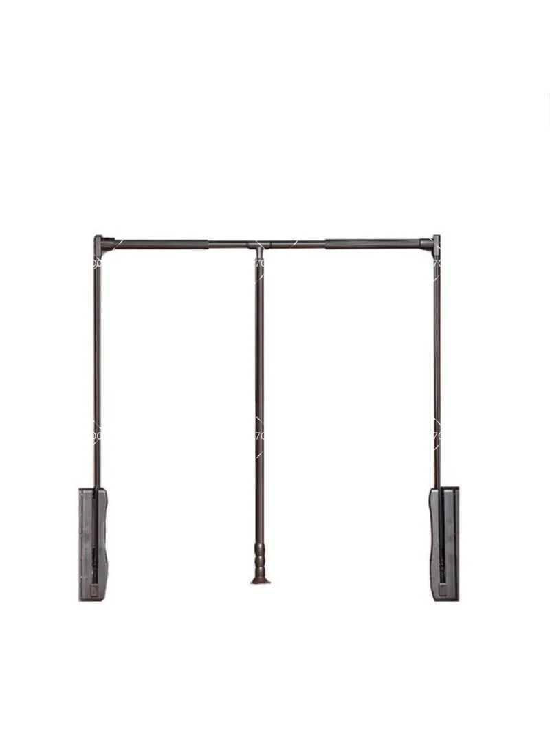 Wardrobe lift, retractable double buffer pull-down, automatic hanger