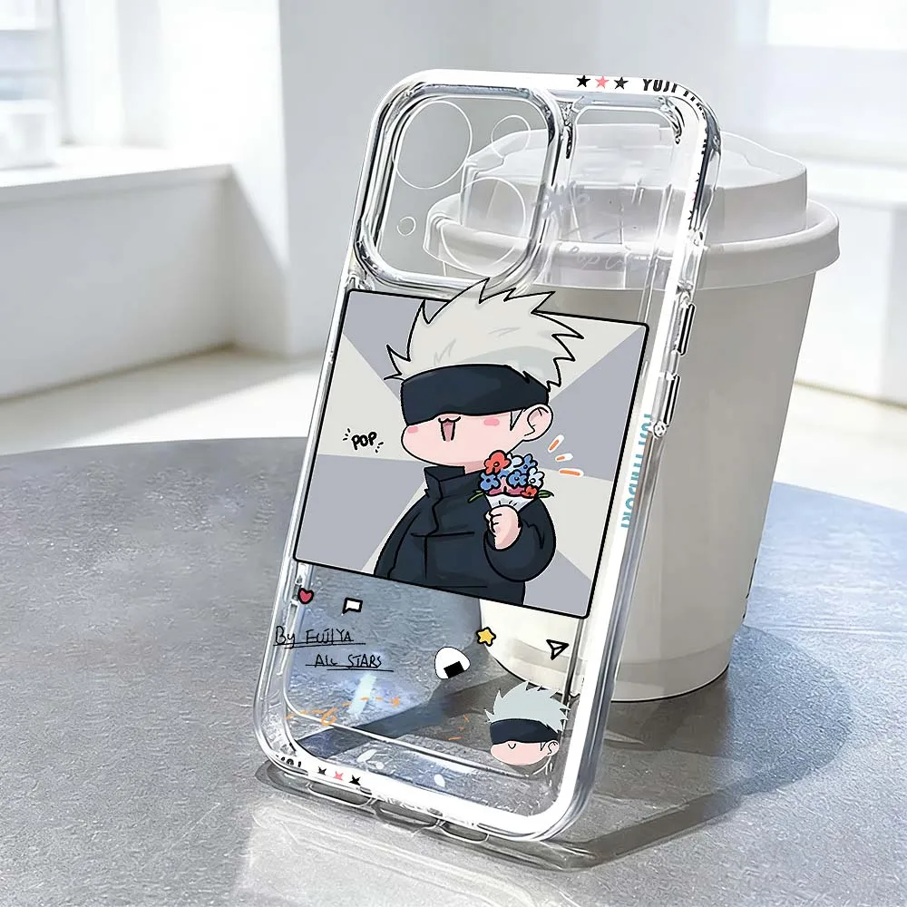

Anime Comics Jujutsu Kaisen Phone Case For Apple iPhone 17 Air 16e 16 15 14 13 12 11 Mini Pro Max Plus Transparent Soft Cover