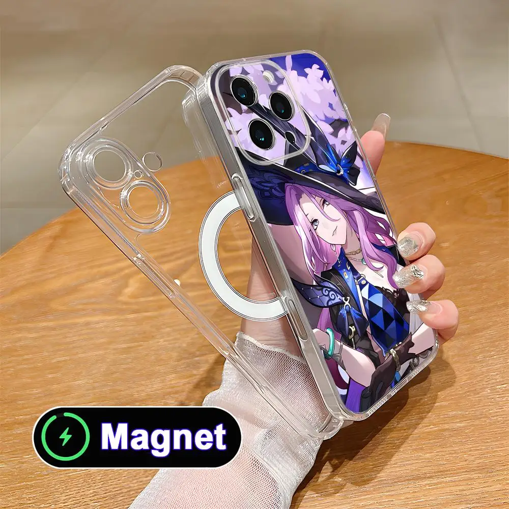 

Чехол HSR Jade Clear TPU Magsafe для iPhone 17 16 15 14 13 12 11 Air Pro Max Plus Mini, цветной