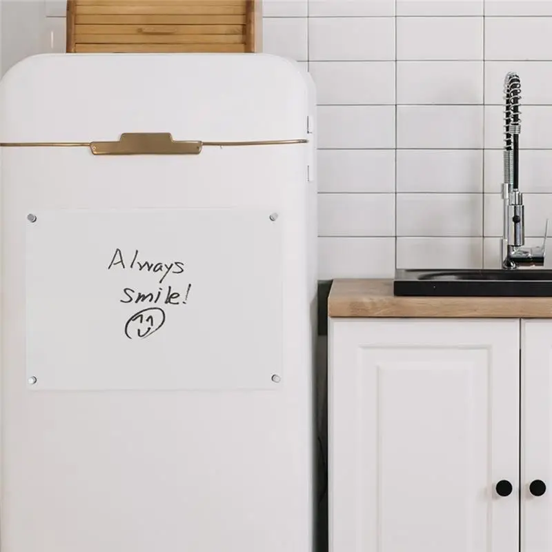 

ABYO для французской двери холодильника, магнитная доска для планирования сухого стирания, прозрачная пустая доска для заметок, блокнот, планировщик еды, меню, доска