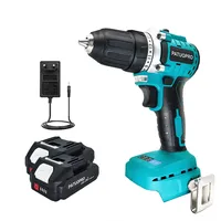 PATUOPRO 10mm Cordless Electric Drill Multi-function 2-Speed Brushless Hand Driver Drill Power Tools For Makita 18V Battery