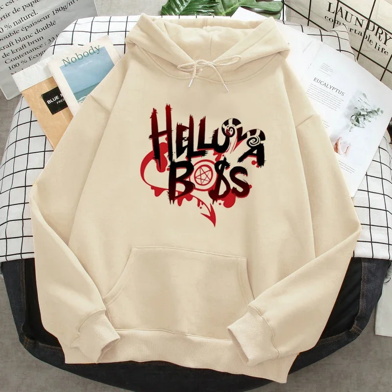 helluva boss hoodies y2k aesthetic anime male sweatshirts hoody hip hop streetwear Print Vintage Couple Hoodies Women Clothing