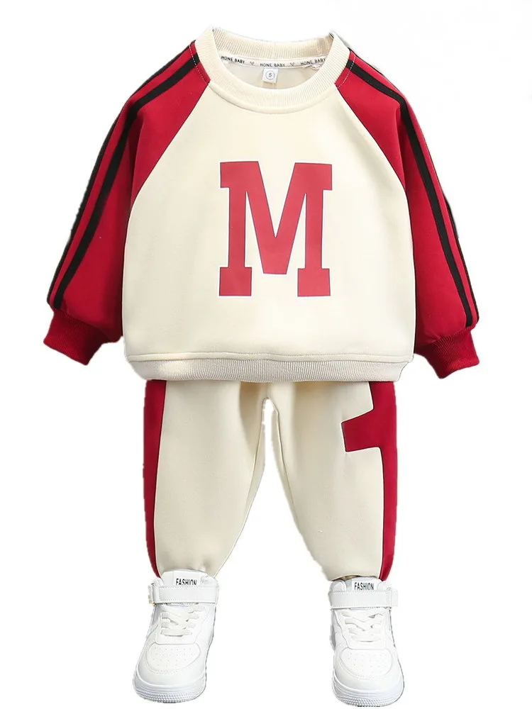 

Новый весенне-осенний комплект одежды для мальчиков, детская одежда, детский лоскутный свитшот, брюки, спортивный костюм, спортивный костюм для мальчиков-подростков, От 2 до 15 лет