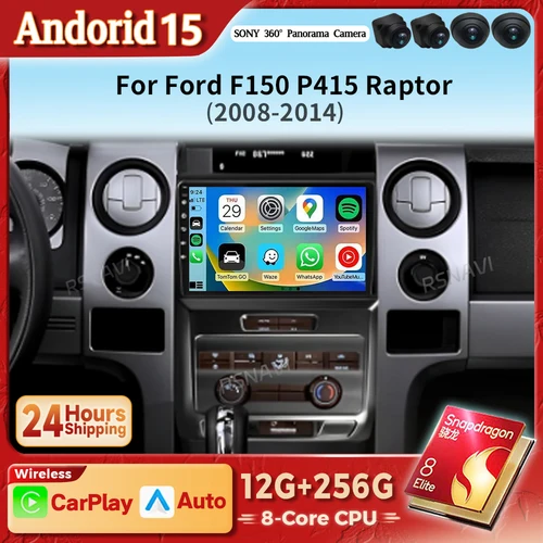 Android 15 Carplay Auto Radio reproductor Multimedia para Ford F150 P415 Raptor 2008 - 2014 E53 X5 M5 Autoradio estéreo BT Qualcomm