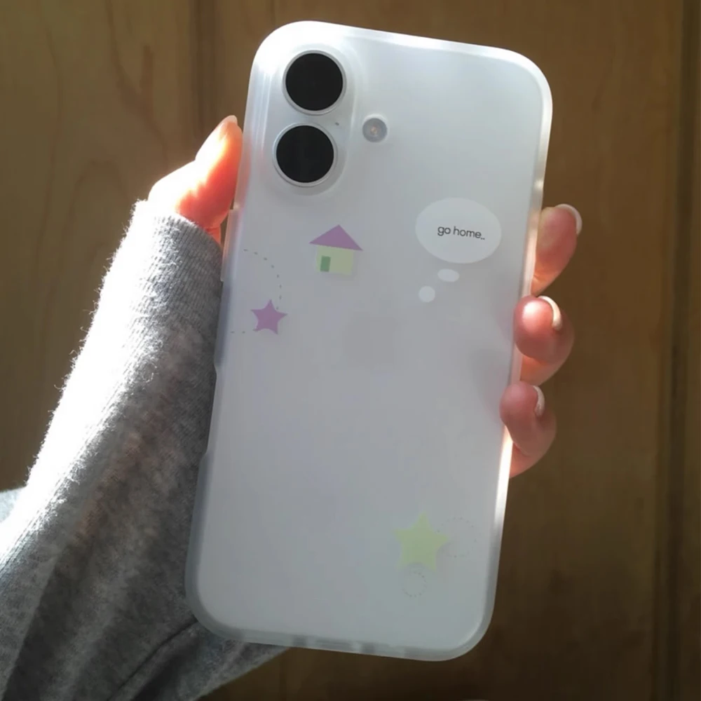 Korean Ins Fresh Colorful Star House Pattern Phone Case For 