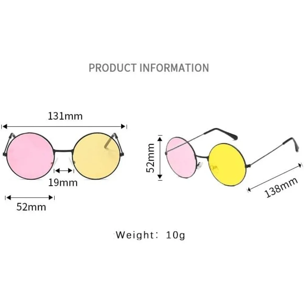 Spamton Deltarune Cosplay Glasses, Anime Boss Plush Yellow Pink Mixed Color Round Frame Sunglasses Cos Prop Halloween
