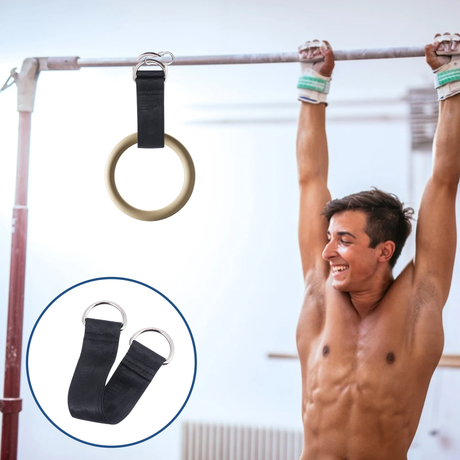 Accessori per attrezzature per il fitness Cintura per allenamento per esercizi Cinghie per appendere Tirare in nylon multifunzionale per interni in acciaio inossidabile per