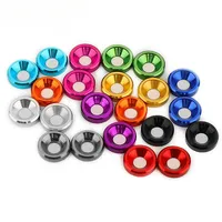 10/50PCS Aluminum Colored Countersunk Washers Fits M3 Screws for RC Crawler Chassis SCX10 TRX4 PRO Shafty MOA Comp Builds DIY