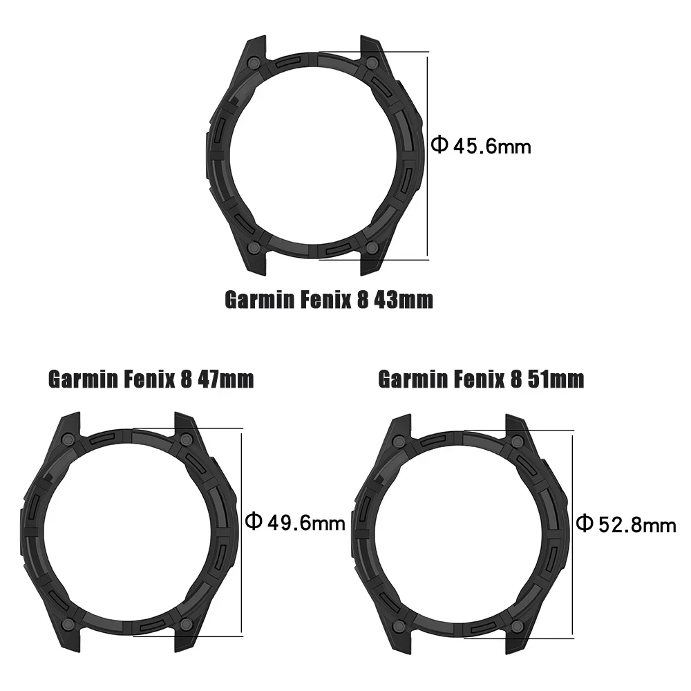 Schutz Fall Für Garmin Fenix 8 51MM 47MM 43MM Smart Uhr Silikon Stoßstange Für Garmin Fenix 8 serie Semi Abdeckung uhr Abdeckung