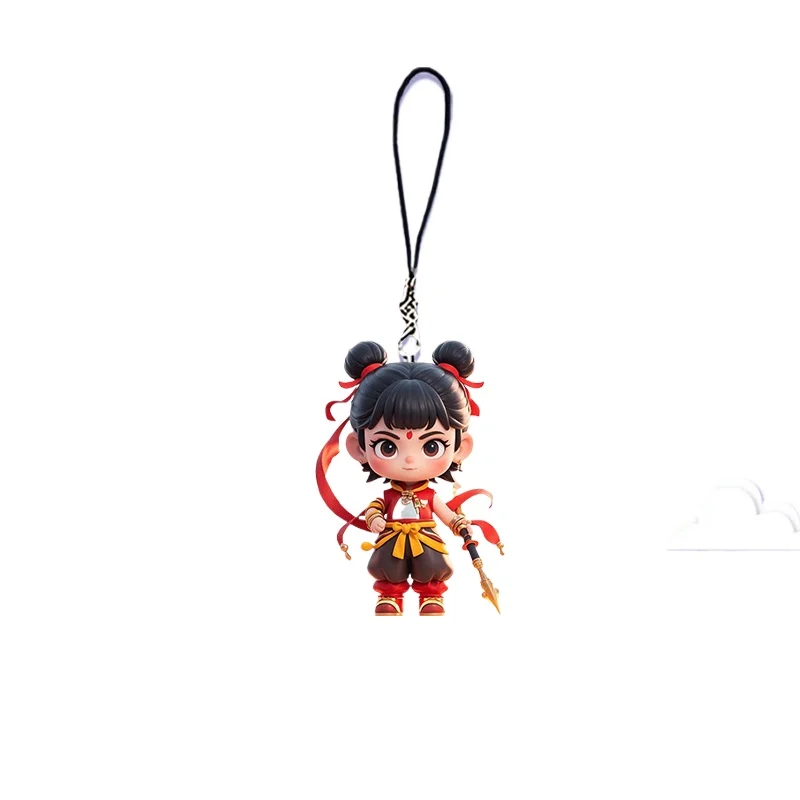 

Mobile Phone Pendant 2d Chinese Mythological Character Nezha Cartoon Animation Acrylic Mobile Phone Chain Aobing Cute Keychain