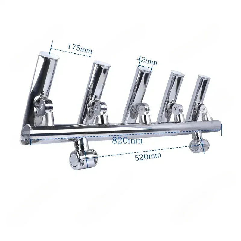 Aluminum Nine Rocket Launcher 9 Fishing Rod Holders for Boat T 1pcs