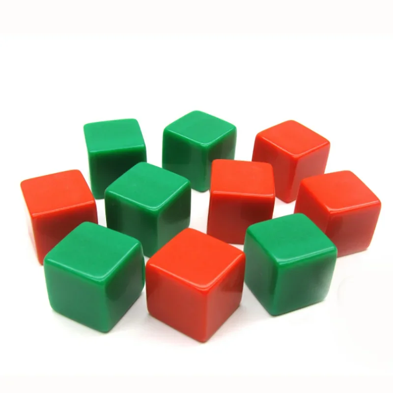 10 Pcs/lot Square Corner Blank Dice DIY Puzzle Game 6 Sided Colorful Dice Funny Game Accessory 16mm