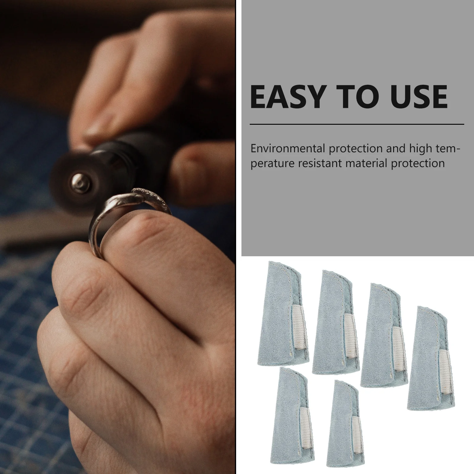 

5Pcs Finger Cover Heat Resistant Finger Guard Jewelry Making Tool Protect Fingers from Scald Scratch Prevent Injury
