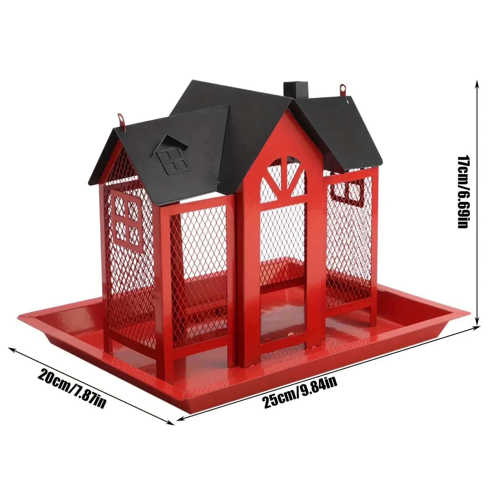 1pc wild bird feeder, used for outdoor hanging, large capacity bird nest metal mesh wild bird feeder