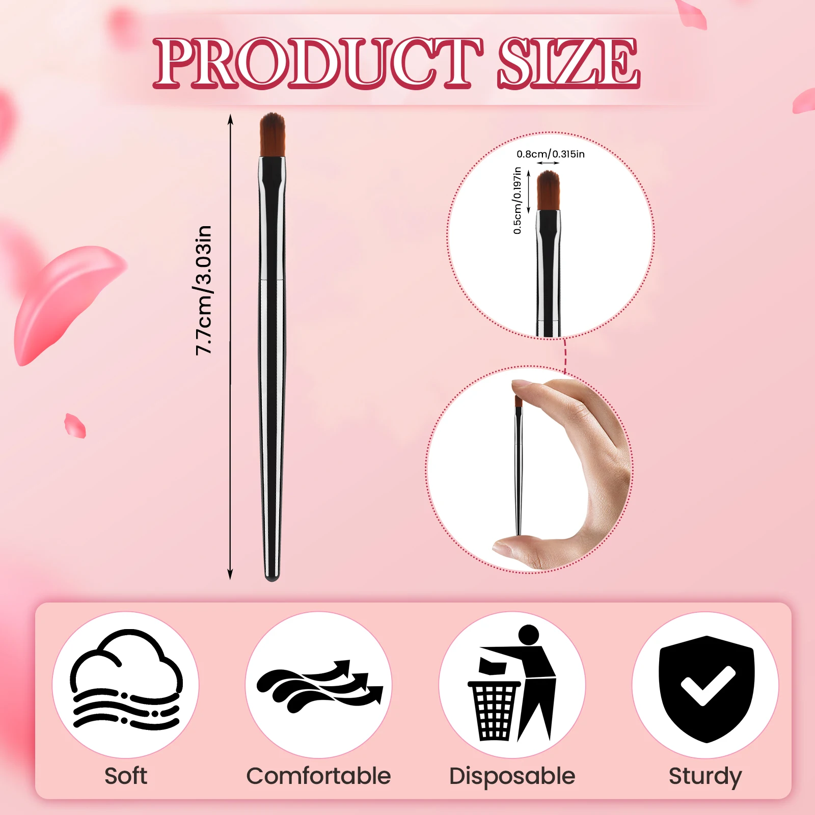 50/100Pcs 일회용 립 브러쉬 글로스 완드 애플리케이터 메이크업 화장품 브러쉬 립 라이너 브러쉬 아이 라이너 브러쉬 메이크업 도구