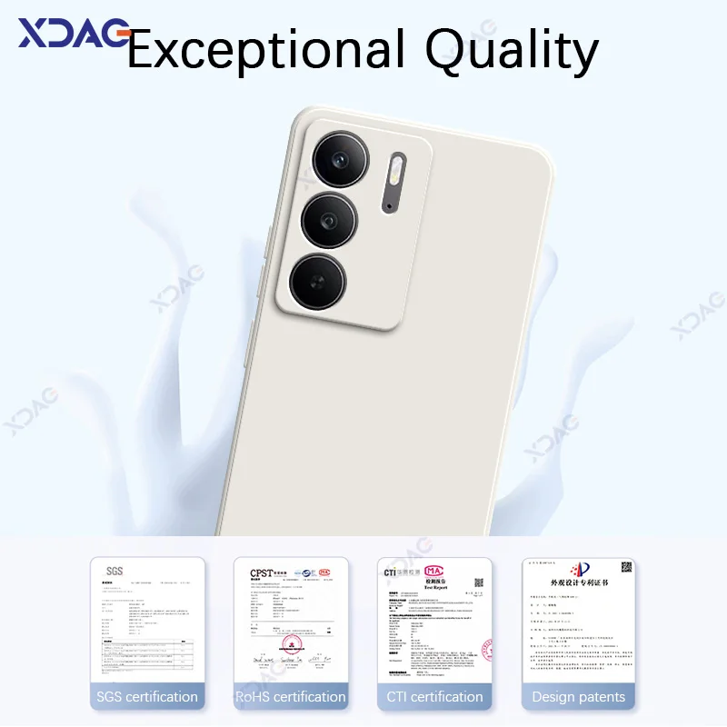 Realme Narzo 80x Narzo80x 5G 6.72 "소프트 오리지널 스퀘어 액체 실리콘 충격 방지 가방 용 고급 듀얼 레이어 전화 케이스 커버