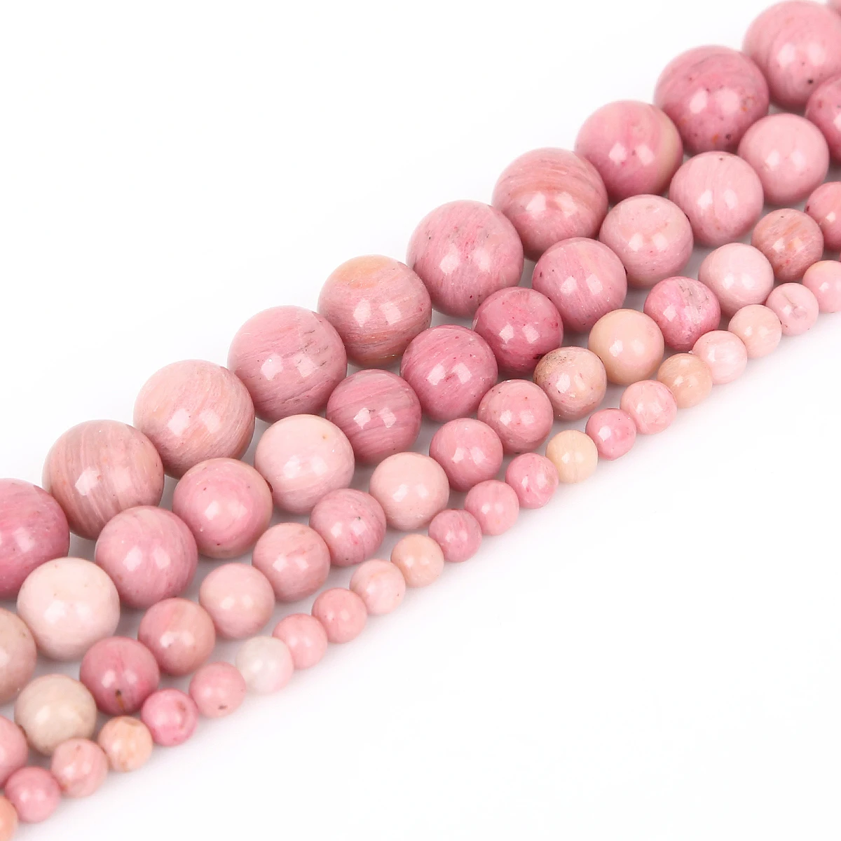 

Natural Stone Red Rhodonite Smooth Round Beads Loose Spacer Beads 4 6 8 10mm For Jewelry Making Diy Necklace Bracelet Accessory