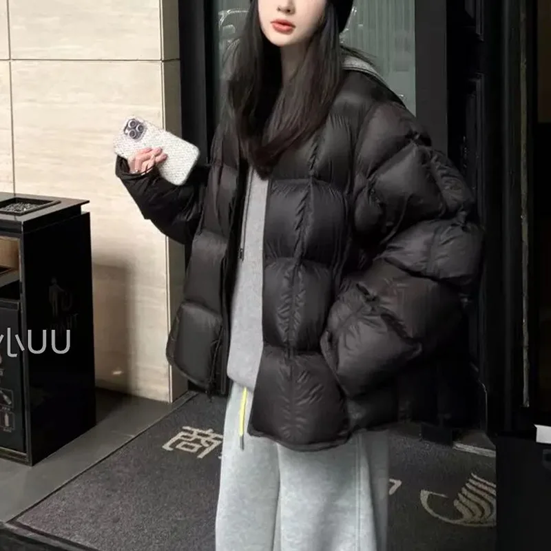 Women's Models Fall Winter Tops Coat Down Jacket Short Warm Retro Simple Comfortable Loose Leisure Fashion Advanced Soft Niche
