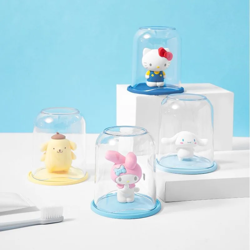 

MINISO SANRIO Hello Kitty Kuromi My Melody Cinnamoroll Pompompurin Pochacco Kawaii Anime Cartoon Toilet Cup Brushing Teeth Cup