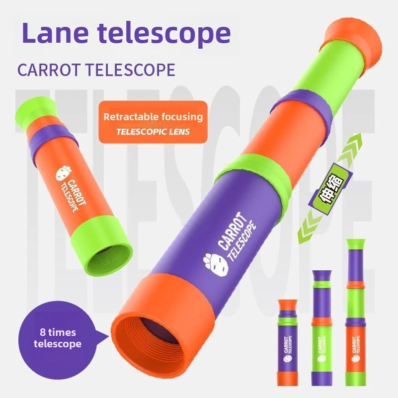 

Radish telescope 8 times monocular 3-section telescopic adjustable focus children's educational science and education props for