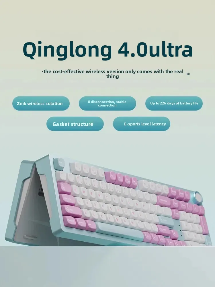 SKN Green Dragon 4,0 teclado mecánico Ultra de tres modos junta 8k teclado para juegos de intercambio en caliente Bluetooth inalámbrico personalizado PC Gamer