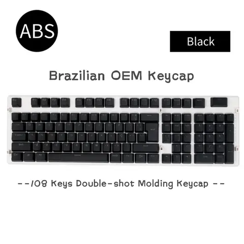 108 Keys Mechanical Keyboard Keycaps Brazilian Abnt2 Layout Keycap OEM Profile ABS Keycaps Double Shot Backlit Minimalism Key Ca