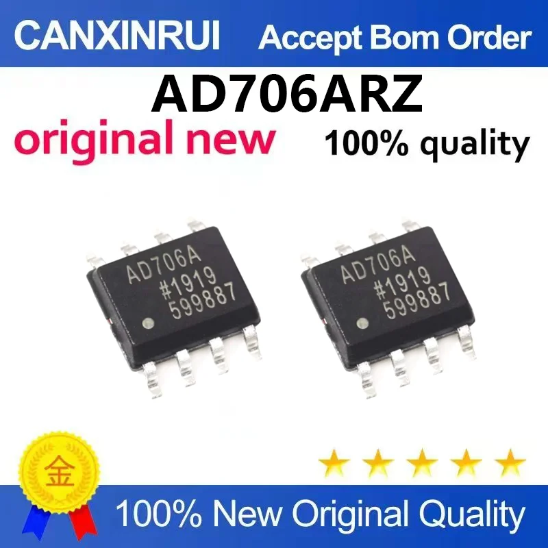 (5pcs-100pcs)Original AD706ARZ SOP-8 dual channel bipolar operational amplifier chip